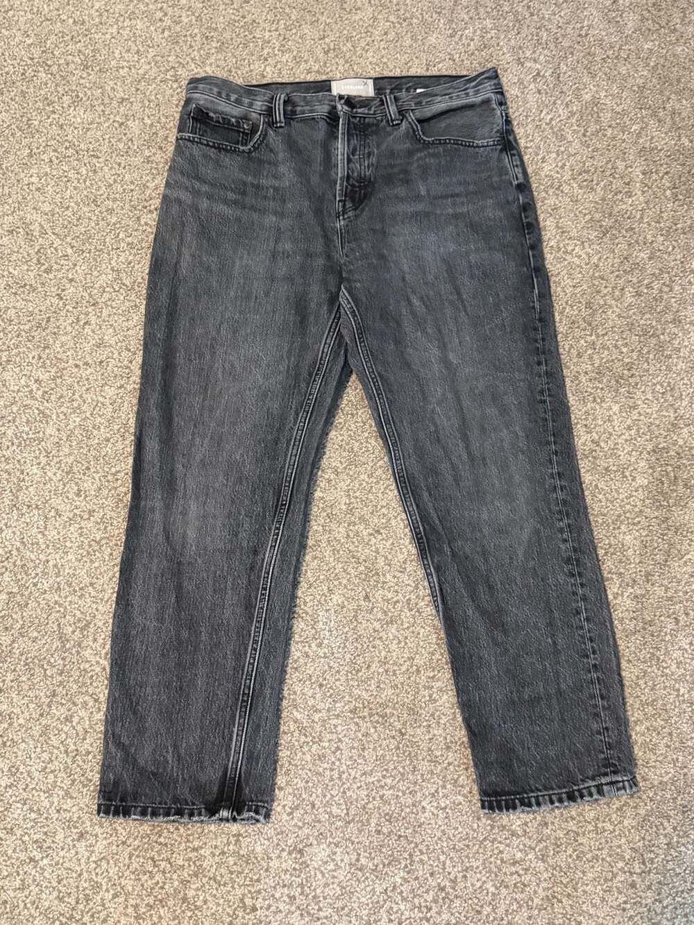 Everlane The O-S Boyfriend Jeans Washed Black Size 30 Regular